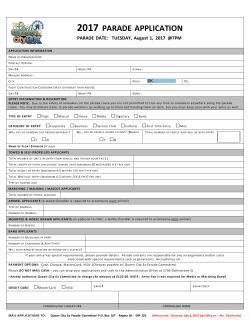 Parade Application Form