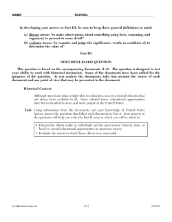 DBQ Expansion of Education - White Plains Public Schools