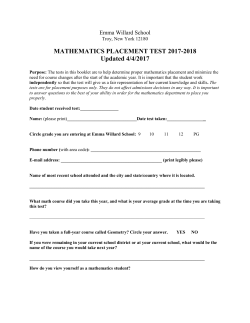 Math - Emma Willard School