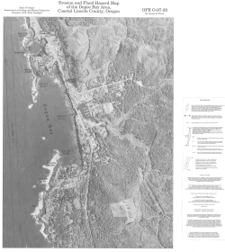 Erosion and flood hazard map of the Depoe Bay area, coastal