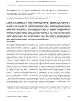 An important role of lymphatic vessel activation in