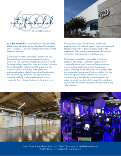 sixty five hundred is a remarkable new venue located at the corner