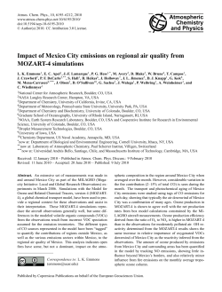 Impact of Mexico City emissions on regional air quality from