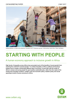 Starting with People: A human economy approach to inclusive
