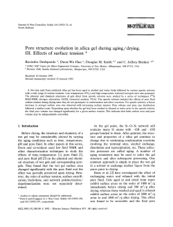 NON-CRYSTALLINE SOLIDS Pore structure evolution in ,silica gel