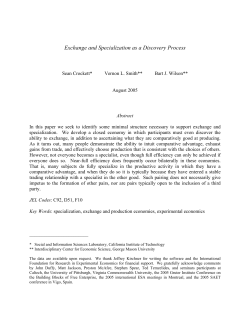 Spontaneous Specialization and Exchange