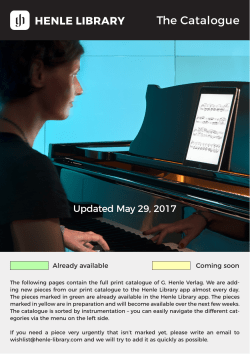 The Catalogue - Henle Library
