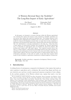 A Western Reversal Since the Neolithic? The Long`Run Impact of