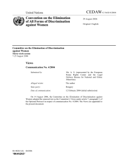 cedaw/ c/ 36/ d/ 4 - the United Nations