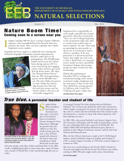Nature Boom Time! - College of Literature, Science, and the Arts