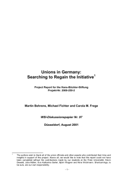Unions in Germany - Hans-B&ouml;ckler