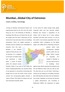 Mumbai…Global City of Extremes