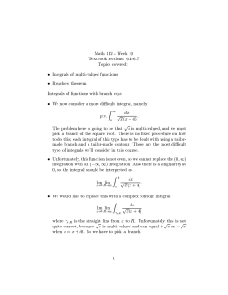 Math 132 - Week 10 Textbook sections: 6.4