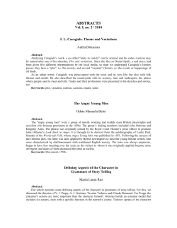 abstracts - Journal of Humanistic and Social Studies