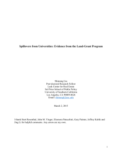 Spillovers from Universities: Evidence from the Land