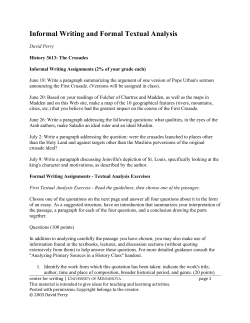 Informal Writing and Formal Textual Analysis