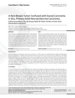 A Rare Breast Tumor Confused with Ductal Carcinoma in Situ