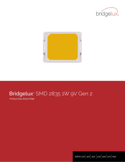 DS58 SMD 2835 1W 9V Gen2 Data Sheet 20170322