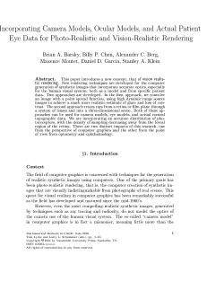 Incorporating Camera Models, Ocular Models, and Actual Patient