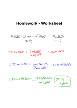 Solution Stoichiometry
