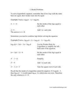Introduction to Logarithms2