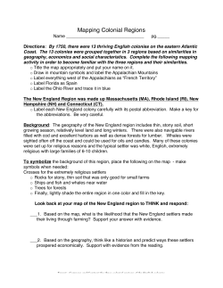 Mapping Colonial Regions