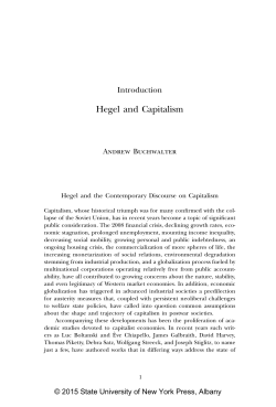 Hegel and Capitalism