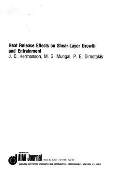 Heat Release Effects on Shear-Layer Growth and Entrainment J. C.