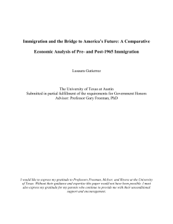 Immigration and the Bridge to America`s Future: A Comparative