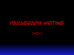 Paragraph Writing