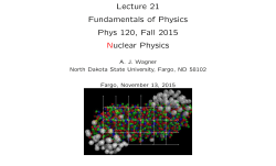 Nuclear Physics I