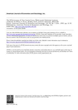 The Effectiveness of Gun Control Laws