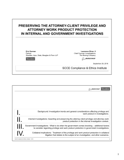 Presentation - Society of Corporate Compliance and Ethics