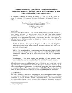 Learning Probabilistic User Profiles: Applications to Finding