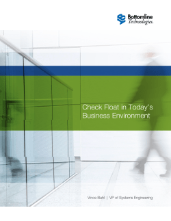 Check Float in Today`s Business Environment