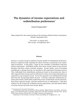 The dynamics of income expectations and redistribution preferences
