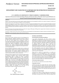 development and validation of gc method for the estimation of