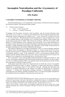 complete paper - Cascadilla Proceedings Project