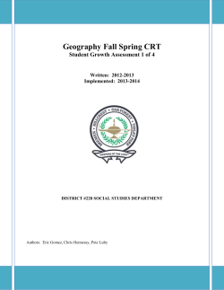 Geography Spring CRT - Bremen High School District 228