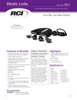 3511 Cabinet Lock Product Sheet