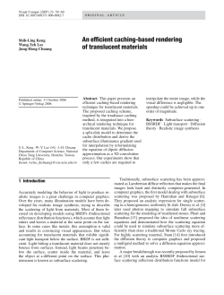 An efficient caching-based rendering of translucent materials