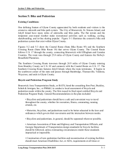 Section 5: Bike and Pedestrian