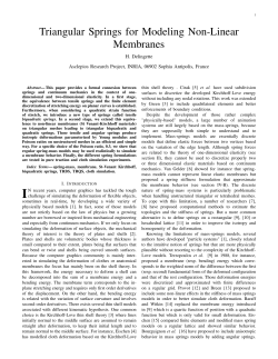 Triangular Springs for Modeling Non-Linear Membranes