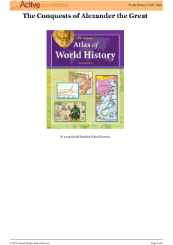 The Conquests of Alexander the Great