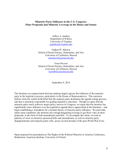 Minority-Party Influence in the US Congress