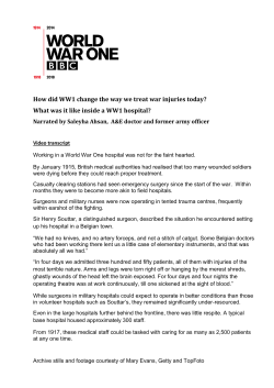 What was it like inside a WW1 hospital?