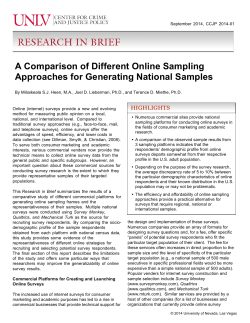 A Comparison of Different Online Sampling Approaches for