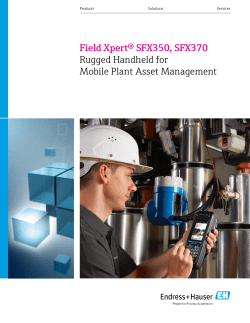 Field Xpert - Endress+Hauser Portal