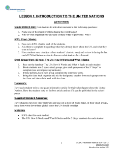 lesson 1: introduction to the united nations