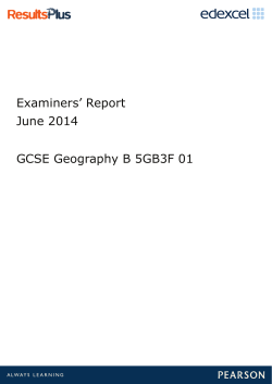Examiners` Report - Edexcel